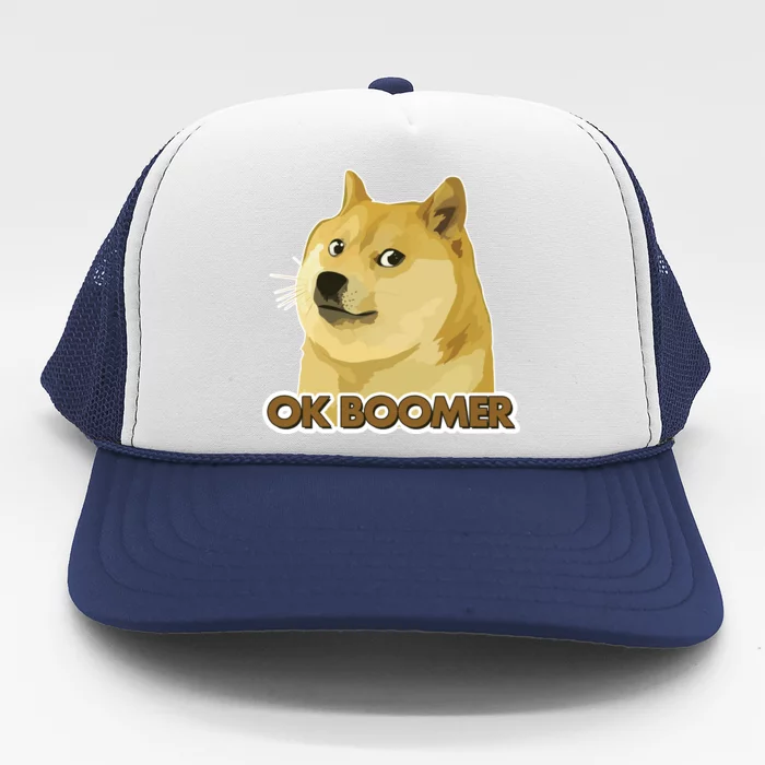 Ok Boomer Doge Trucker Hat