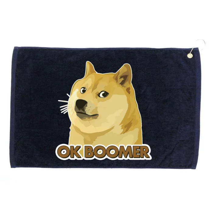 Ok Boomer Doge Grommeted Golf Towel