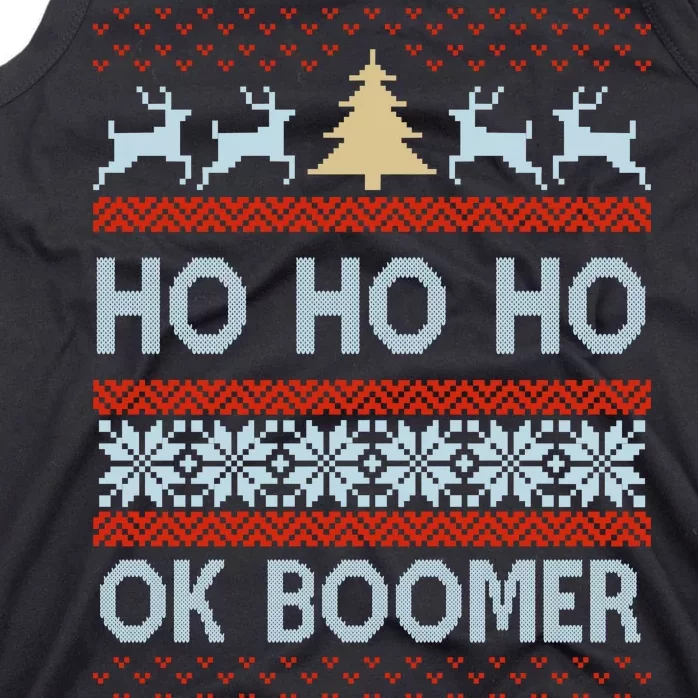 Ok Boomer Funny Ugly Christmas Sweater Ho Ho Ho Tank Top