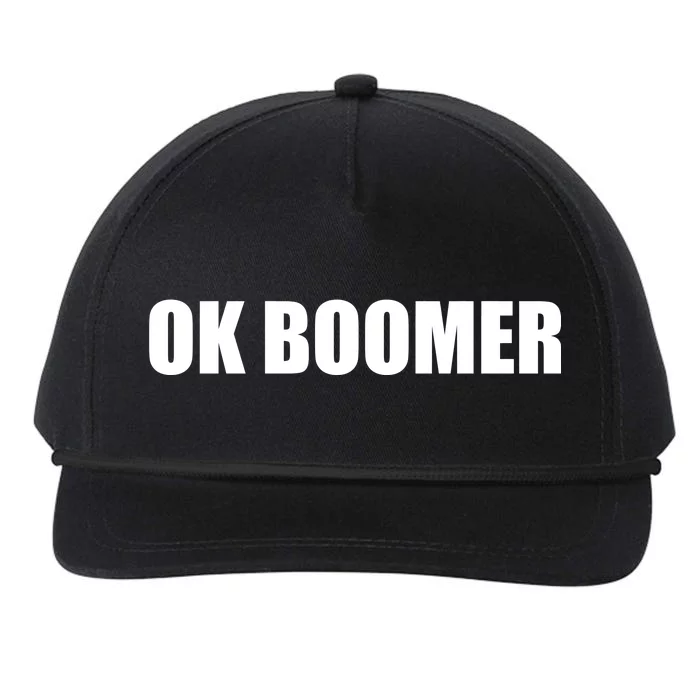 Ok Boomer Okay Gen Z Millennials Generation Snapback Five-Panel Rope Hat