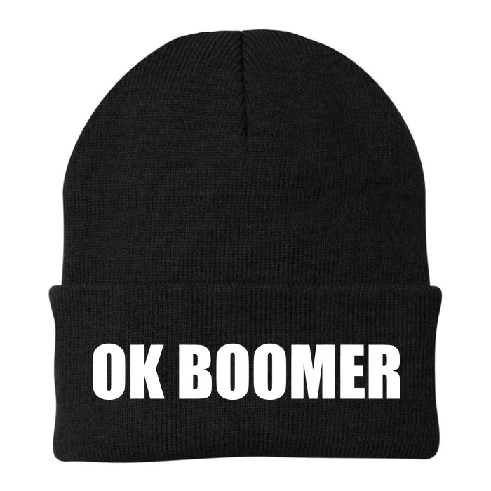 Ok Boomer Okay Gen Z Millennials Generation Knit Cap Winter Beanie