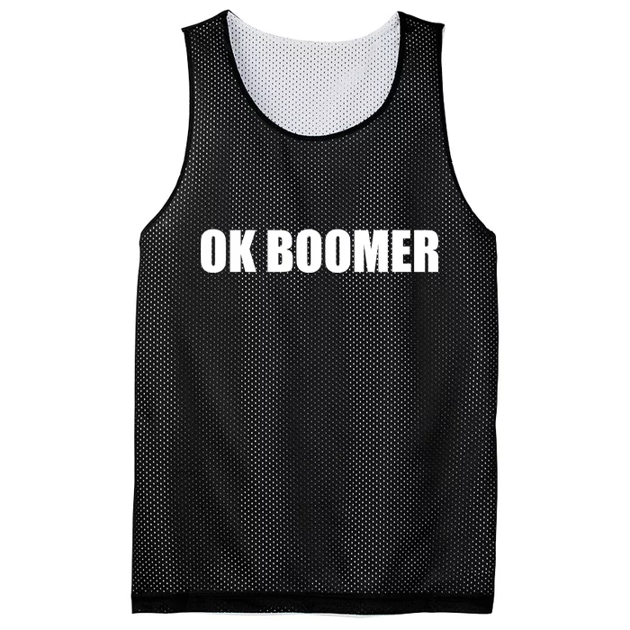 Ok Boomer Okay Gen Z Millennials Generation Mesh Reversible Basketball Jersey Tank