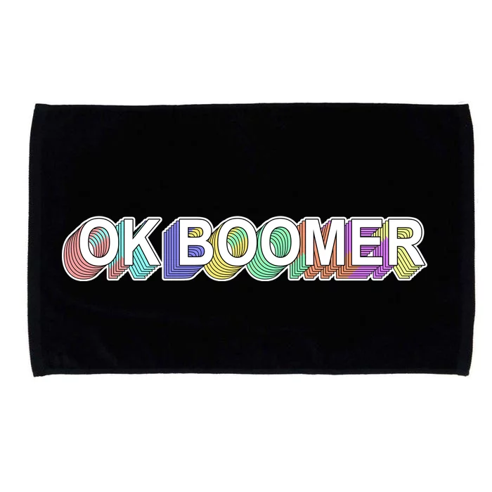 Ok Boomer Retro 80's Colors Microfiber Hand Towel