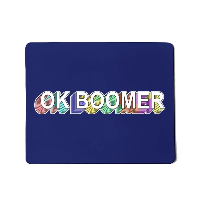 Ok Boomer Retro 80's Colors Mousepad