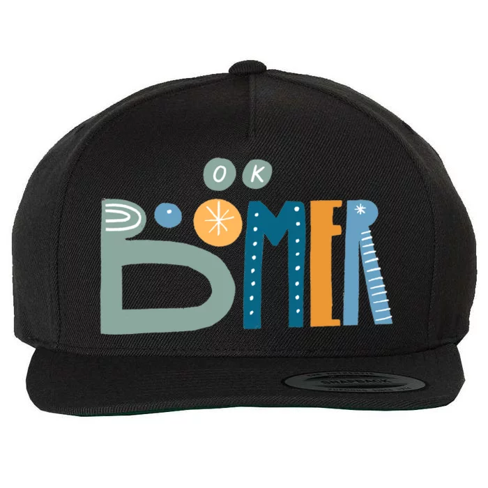 Ok Boomer Retro Style Wool Snapback Cap