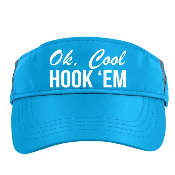 Ok Cool Hook'Em Texas Hook Em Adult Drive Performance Visor