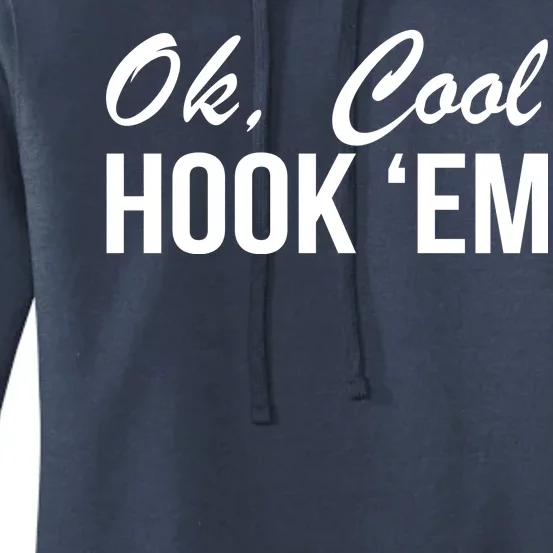 Ok Cool Hook'Em Texas Hook Em Women's Pullover Hoodie