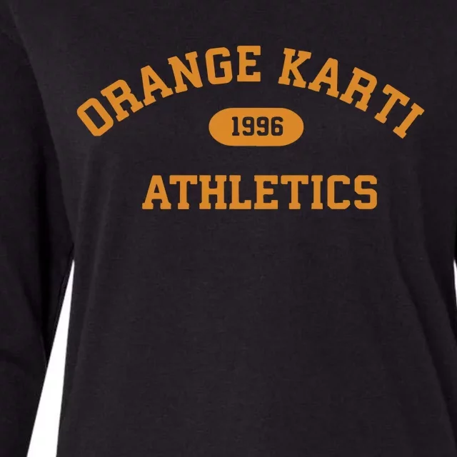 Orange Karti Athletics 1996 Womens Cotton Relaxed Long Sleeve T-Shirt