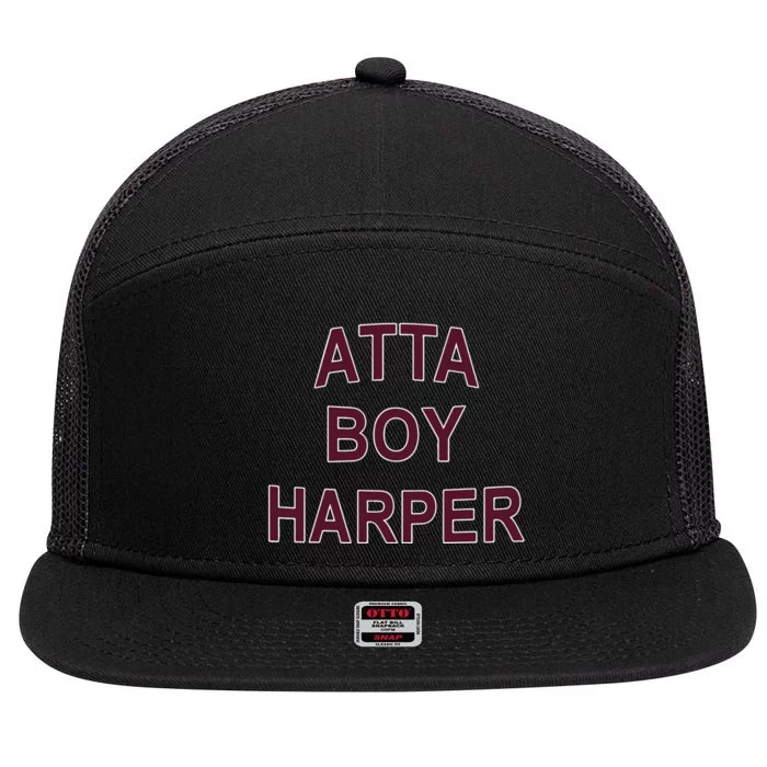 Orion Kerkering Atta Boy Harper He Wasn’T Supposed To Hear It 7 Panel Mesh Trucker Snapback Hat