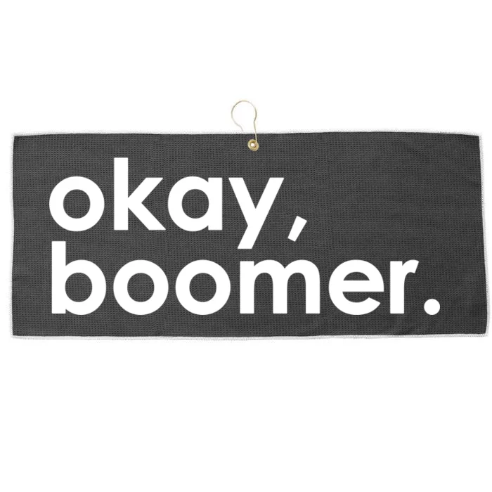 Okay, Boomer Millennial meme Large Microfiber Waffle Golf Towel