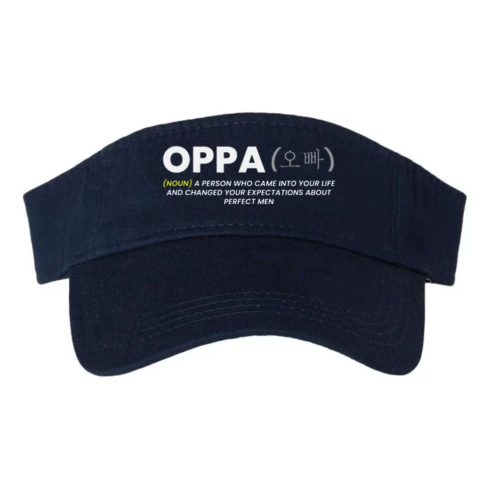 Oppa Korean Definition KDrama Cool Design Valucap Bio-Washed Visor