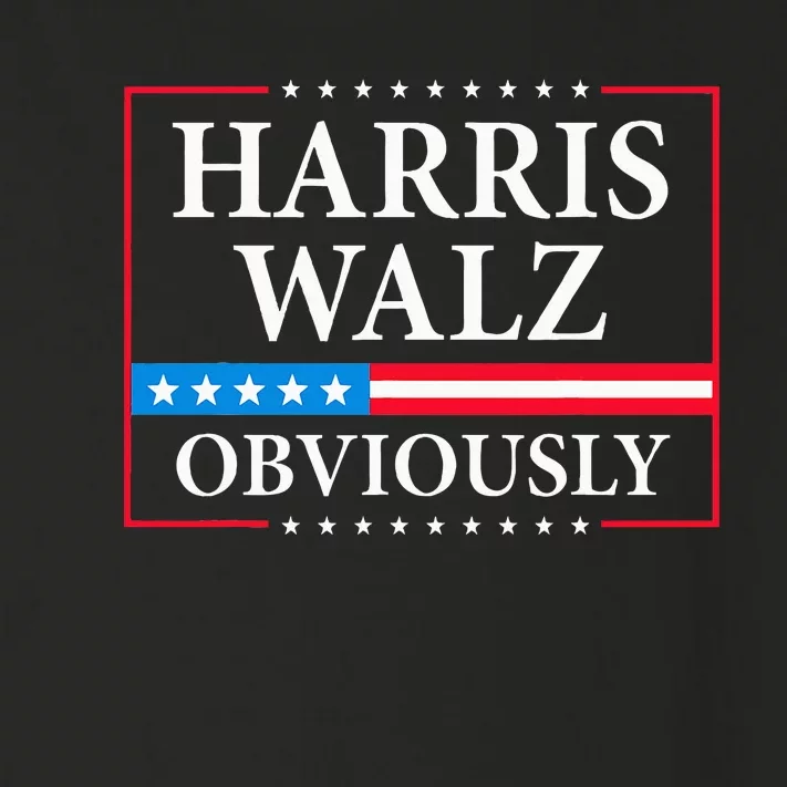 Obviously Kamala Harris Tim Walz 2024 Toddler Long Sleeve Shirt