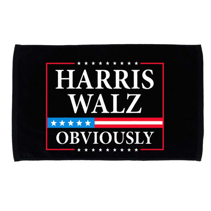 Obviously Kamala Harris Tim Walz 2024 Microfiber Hand Towel