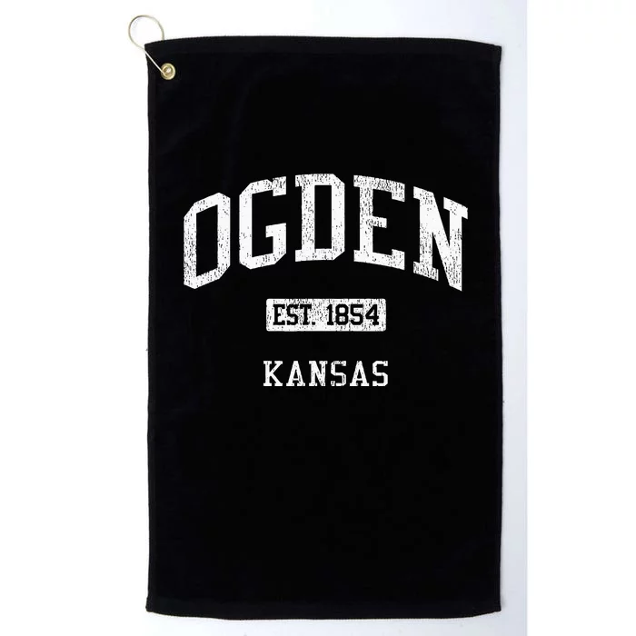 Ogden Kansas Ks Js04 Vintage Athletic Sports Platinum Collection Golf Towel