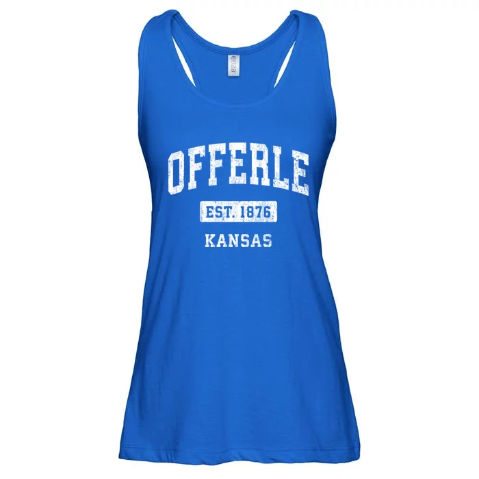 Offerle Kansas Ks Vintage Sports Established Ladies Essential Flowy Tank