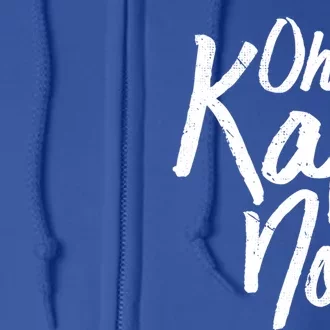 Oh Kale No Raw Veggie Vegan Pun Power Message Graphic Print Gift Full Zip Hoodie