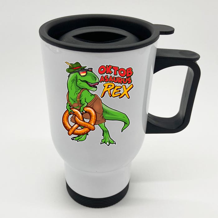 Oktob-Asaurus Rex Front & Back Stainless Steel Travel Mug