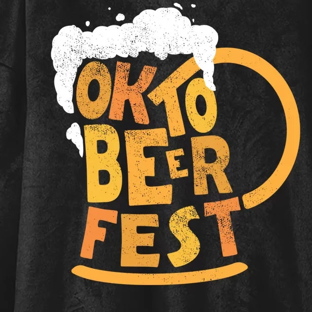 Oktoberfest Beer Fest Logo Hooded Wearable Blanket