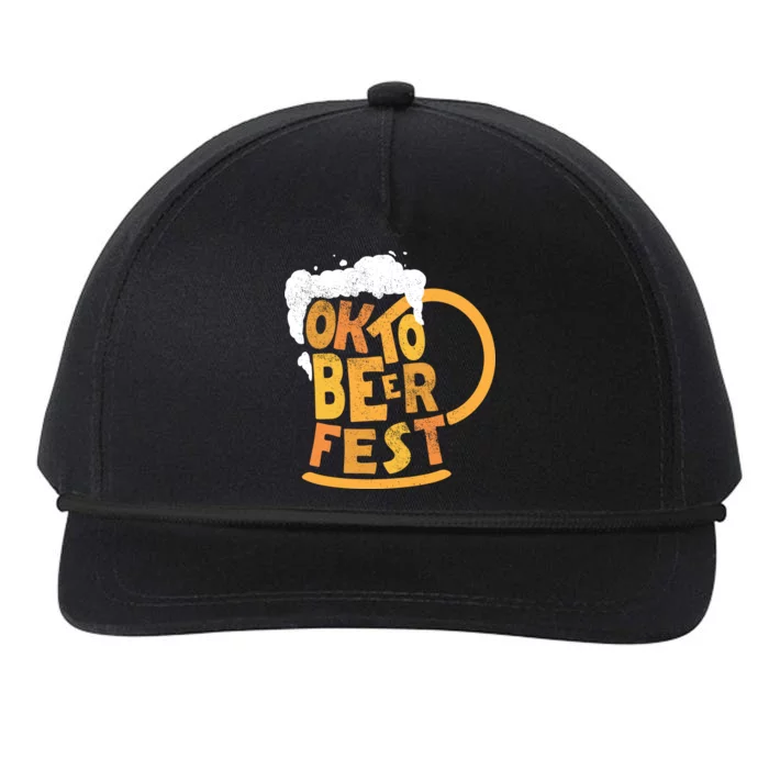 Oktoberfest Beer Fest Logo Snapback Five-Panel Rope Hat