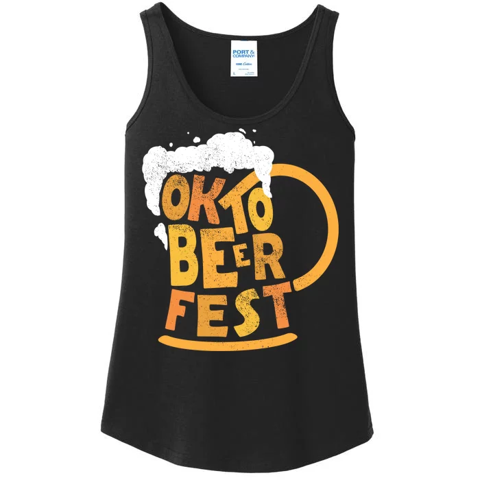 Oktoberfest Beer Fest Logo Ladies Essential Tank