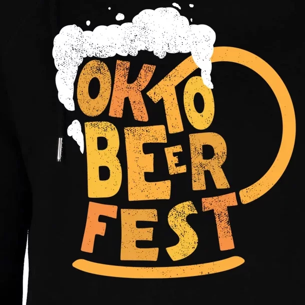 Oktoberfest Beer Fest Logo Womens Funnel Neck Pullover Hood