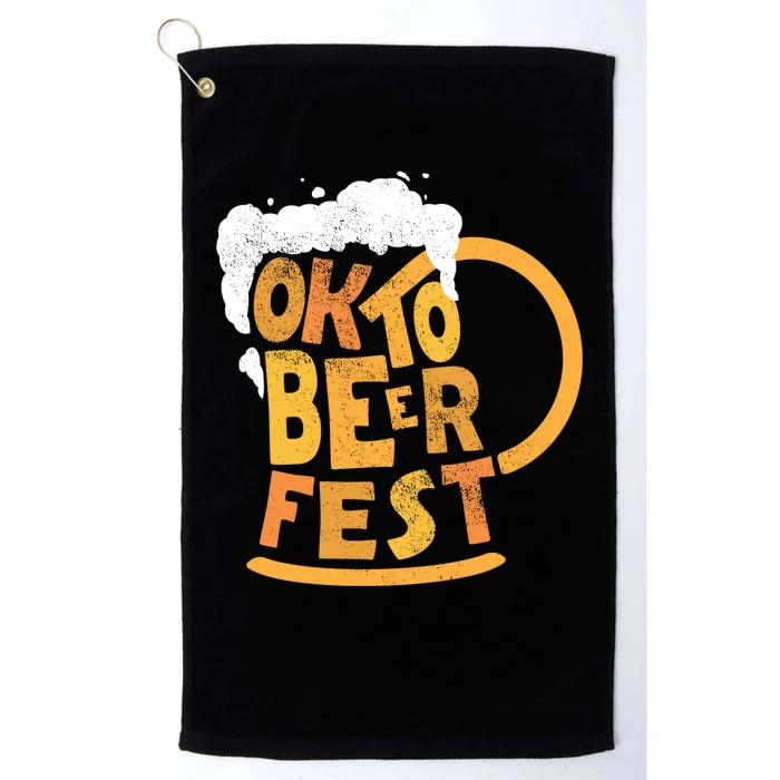 Oktoberfest Beer Fest Logo Platinum Collection Golf Towel