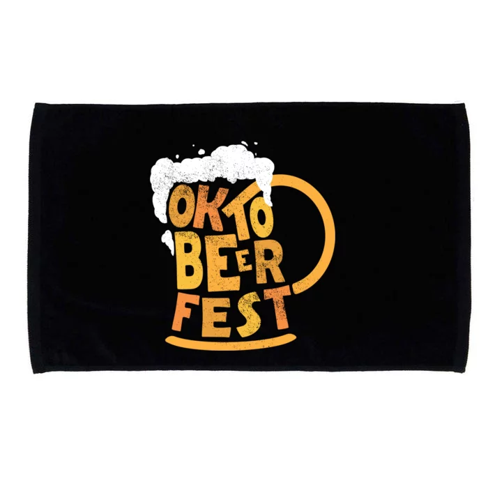 Oktoberfest Beer Fest Logo Microfiber Hand Towel