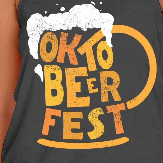 Oktoberfest Beer Fest Logo Women's Knotted Racerback Tank