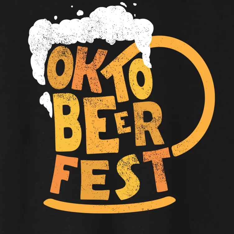 Oktoberfest Beer Fest Logo Women's Crop Top Tee