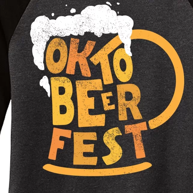 Oktoberfest Beer Fest Logo Women's Tri-Blend 3/4-Sleeve Raglan Shirt