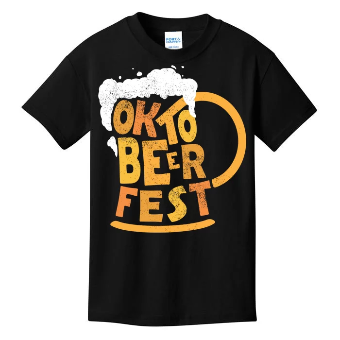 Oktoberfest Beer Fest Logo Kids T-Shirt