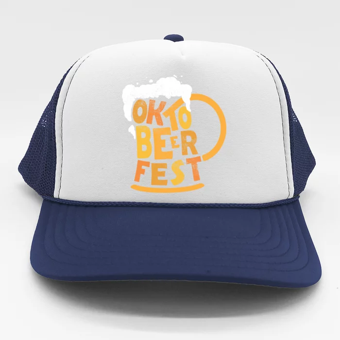 Oktoberfest Beer Fest Logo Trucker Hat