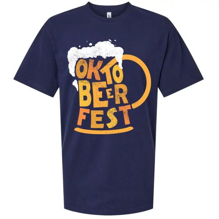 Oktoberfest Beer Fest Logo Sueded Cloud Jersey T-Shirt