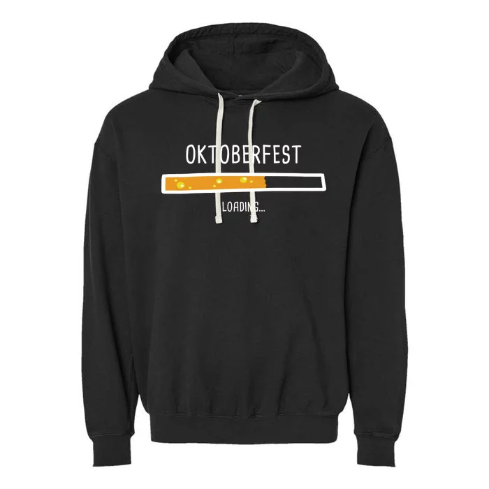 Oktoberfest Beer Loading Garment-Dyed Fleece Hoodie