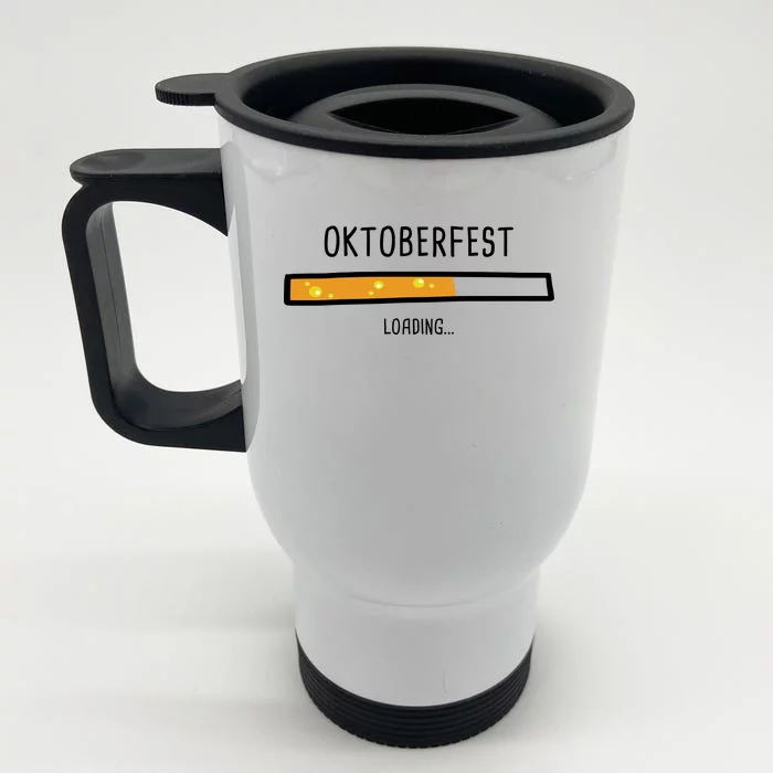 Oktoberfest Beer Loading Front & Back Stainless Steel Travel Mug