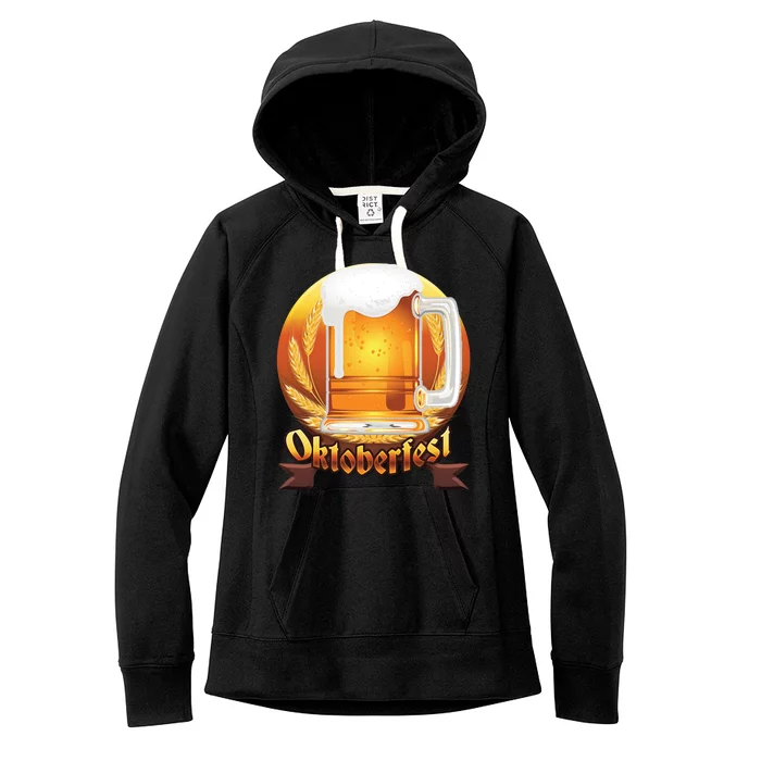 Oktoberfest Beer Logo Women's Fleece Hoodie