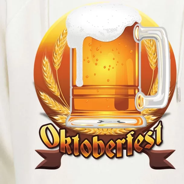 Oktoberfest Beer Logo Womens Funnel Neck Pullover Hood