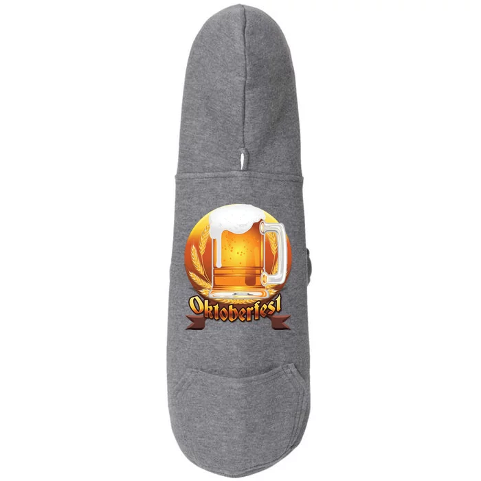 Oktoberfest Beer Logo Doggie 3-End Fleece Hoodie