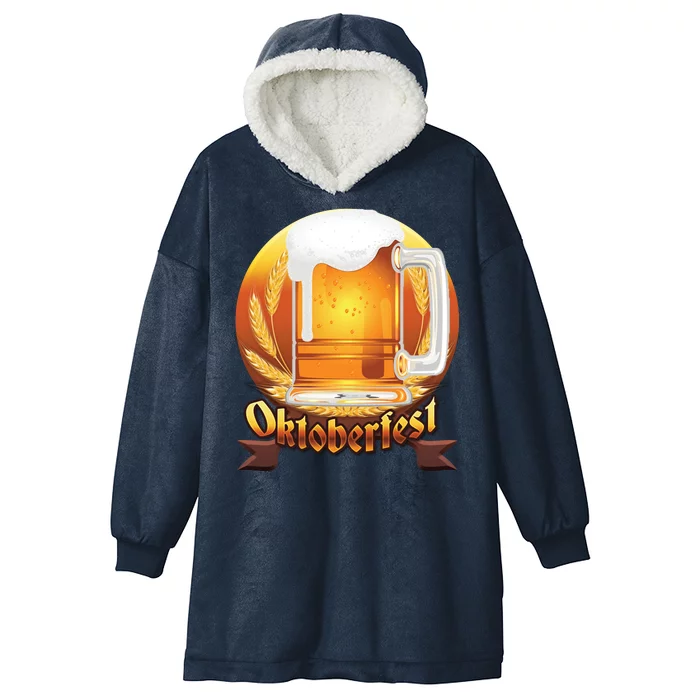 Oktoberfest Beer Logo Hooded Wearable Blanket