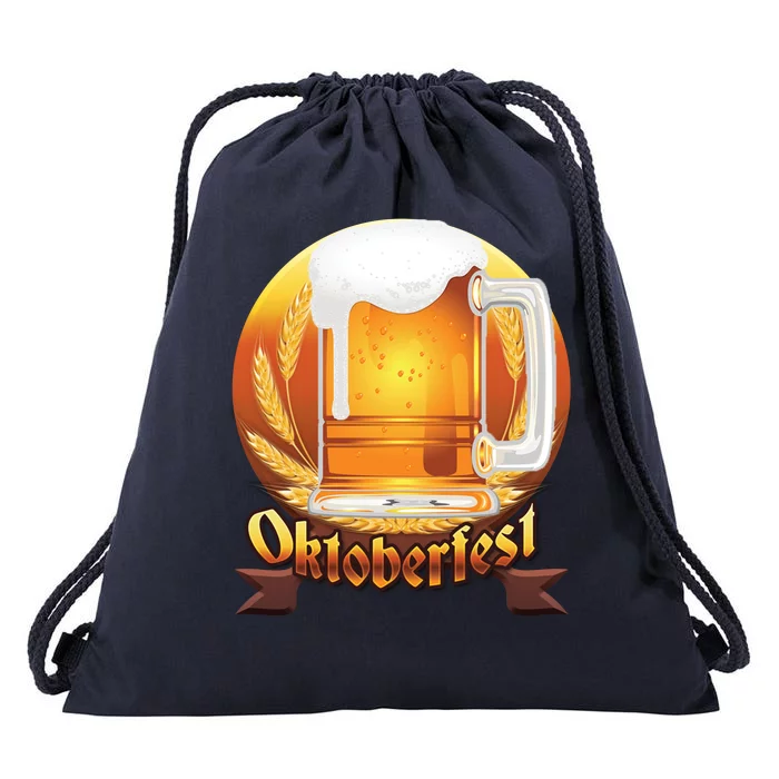 Oktoberfest Beer Logo Drawstring Bag