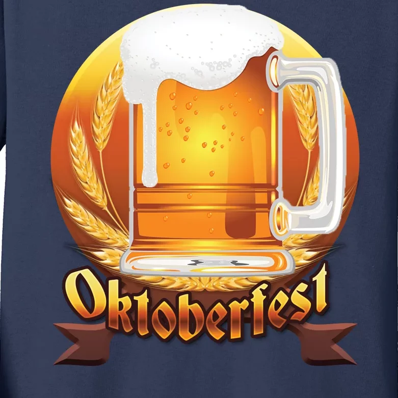 Oktoberfest Beer Logo Kids Long Sleeve Shirt