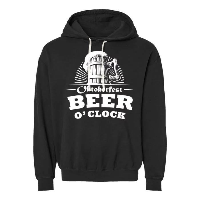 Oktoberfest Beer O'Clock Garment-Dyed Fleece Hoodie