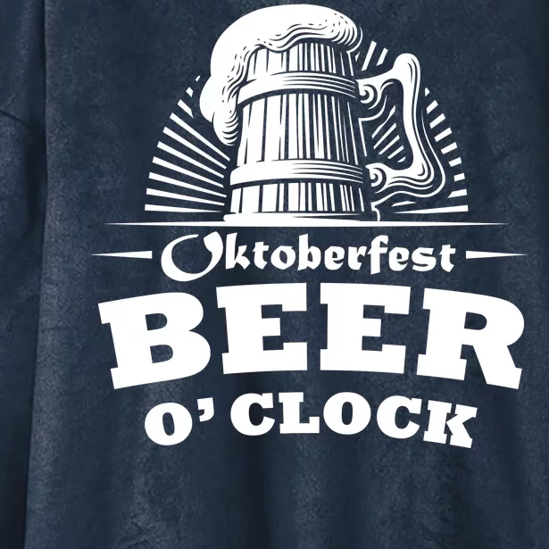 Oktoberfest Beer O'Clock Hooded Wearable Blanket