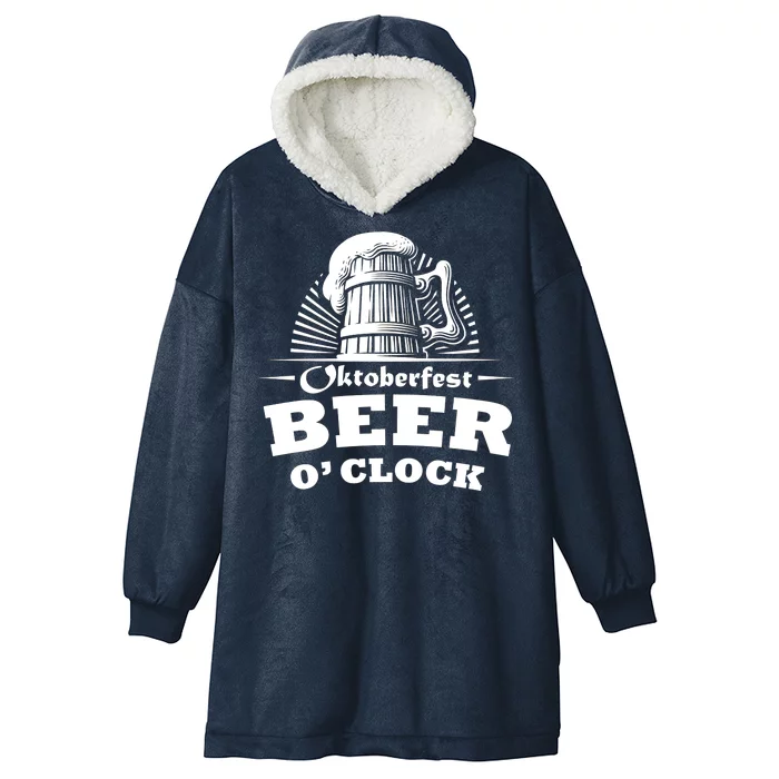 Oktoberfest Beer O'Clock Hooded Wearable Blanket