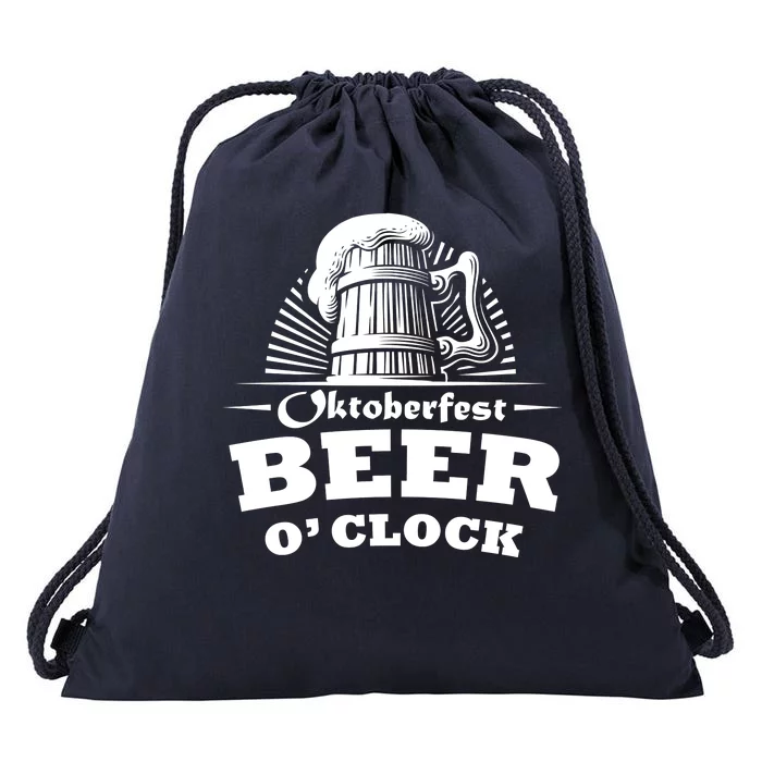 Oktoberfest Beer O'Clock Drawstring Bag