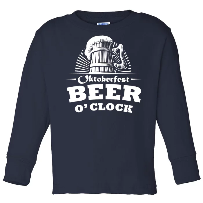 Oktoberfest Beer O'Clock Toddler Long Sleeve Shirt