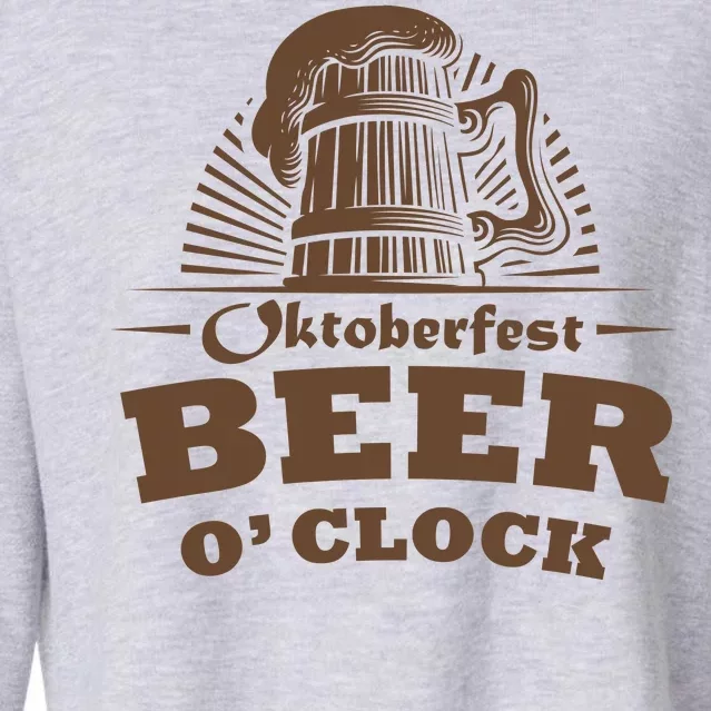 Oktoberfest Beer O'Clock Cropped Pullover Crew