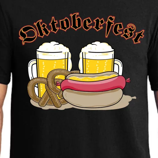 Oktoberfest Beer Pretzel Hot Dog Pajama Set