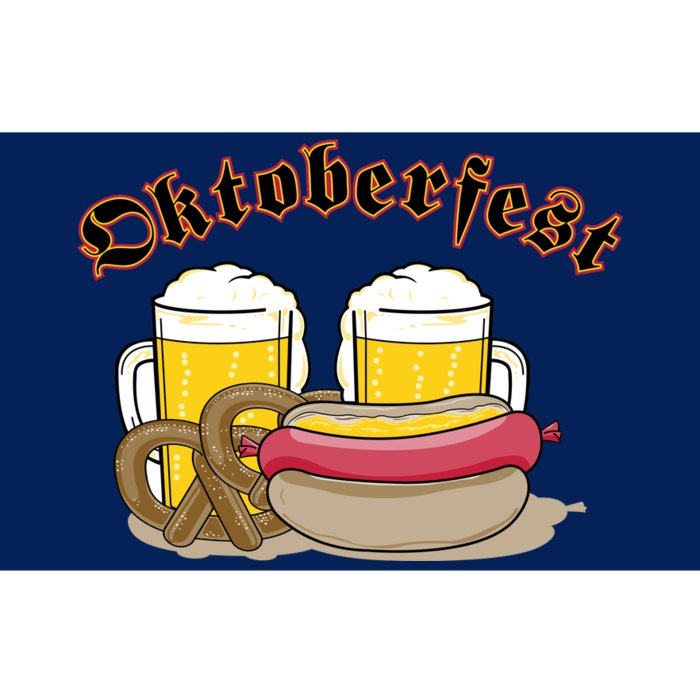 Oktoberfest Beer Pretzel Hot Dog Bumper Sticker