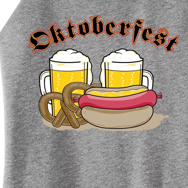 Oktoberfest Beer Pretzel Hot Dog Women’s Perfect Tri Rocker Tank